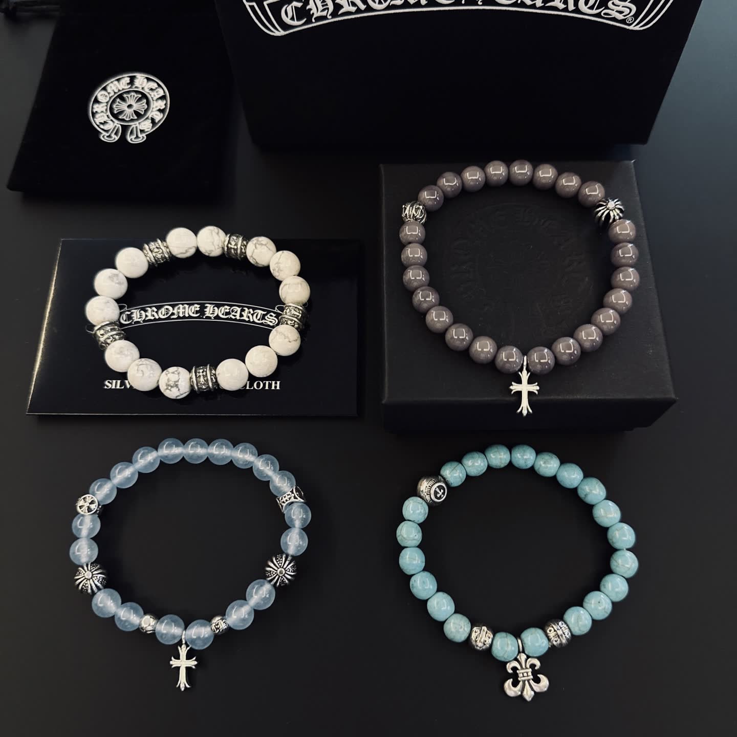 Chrome Hearts Beaded Bracelets Set Chrome Hearts Beaded Bracelets Set